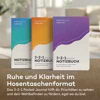 3-2-1 Pocket Notizbuch - In 3 Schritten zu mehr Fokus, Ruhe und Produktivität