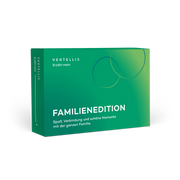 Vertellis Familienedition Box mit 111 Fragekarten für Familien mit Kindern