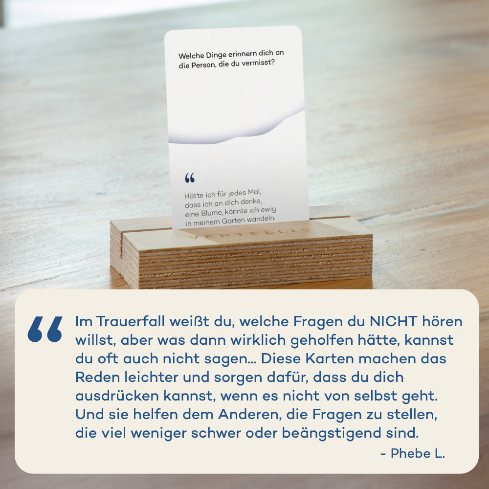 Vertellis Trauer Und Raum Deck – 60 Karten Mit Fragen & Zitaten über Abschied, Tod Und Verbindung Vertellis Trauer Und Raum Deck – 60 Karten Mit Fragen & Zitaten über Abschied, Tod Und Verbindung