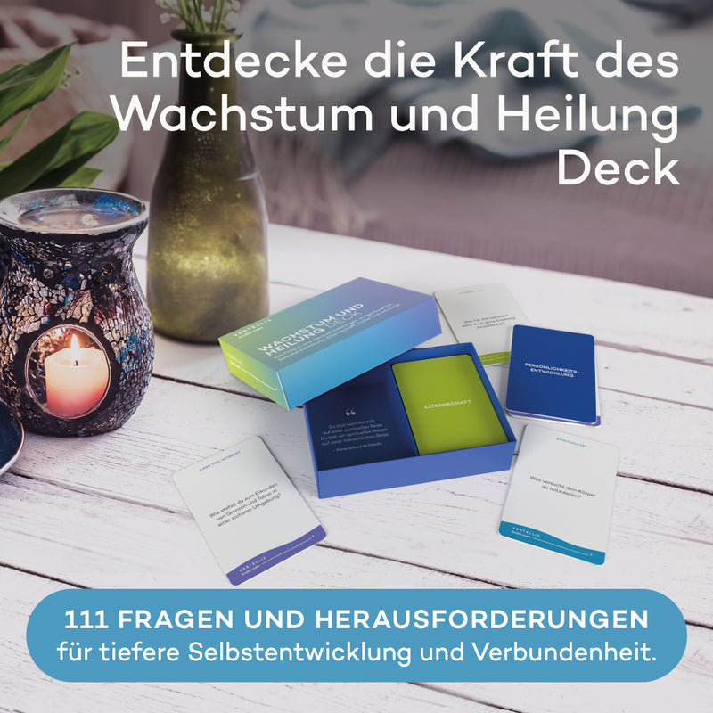 Wachstum und Heilung Deck - 111 Fragen und Herausforderungen für mehr Bedeutung und Verbindung in deinem Leben