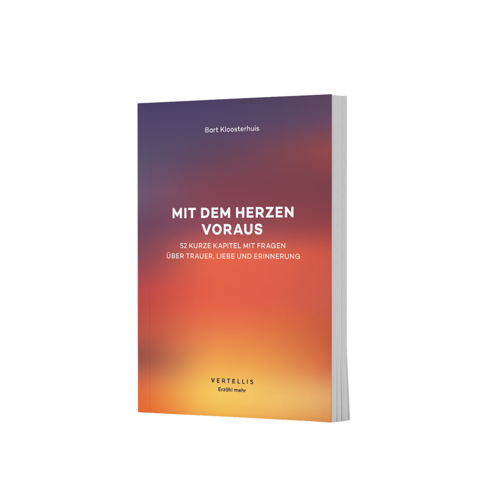 Buch: Mit dem Herzen voraus – 52 Fragen über Trauer, Liebe und Erinnerung